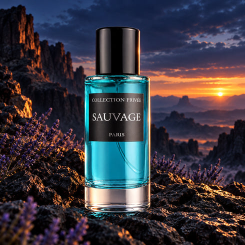 PARFUM SAUVAGE - COLLECTION PRIVÉE — composition publicitaire 1