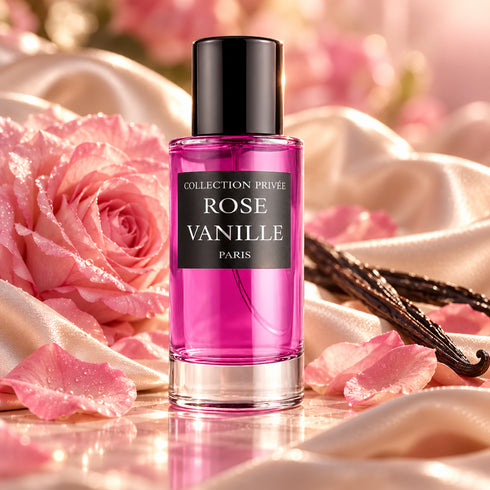 PARFUM ROSE VANILLE - COLLECTION PRIVÉE — composition publicitaire 1