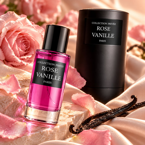 PARFUM ROSE VANILLE - COLLECTION PRIVÉE — composition publicitaire 3