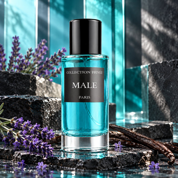PARFUM MALE - COLLECTION PRIVÉE — composition publicitaire 1